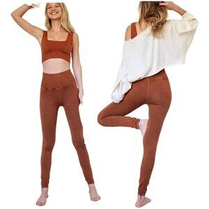 Free People Movement Good Karma High Rise Leggings in Toasted Coconut Copper M/L